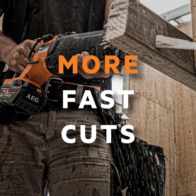 More fast cuts using an AEG FUSION reciprocating saw